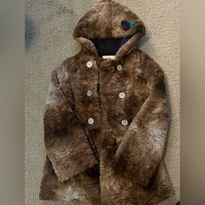 Cozy Brown Faux Fur Kids Coat